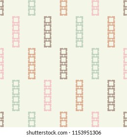 Seamless abstract geometric pattern. Mosaic texture. Brushwork. Hand hatching. Scribble texture. Textile rapport.