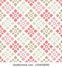 Seamless abstract geometric pattern. Mosaic texture. Brushwork. Hand hatching. Scribble texture. Textile rapport.