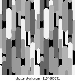 Seamless abstract geometric pattern. Mosaic texture. Dynamic shapes composition. Textile rapport.
