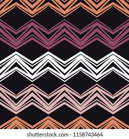 Seamless abstract geometric pattern. Mosaic texture. Zigzag texture. Textile rapport.