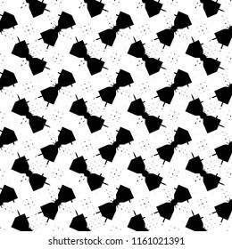 Seamless abstract geometric pattern. Mosaic texture. Brushwork. Hand hatching. Scribble texture. Textile rapport.