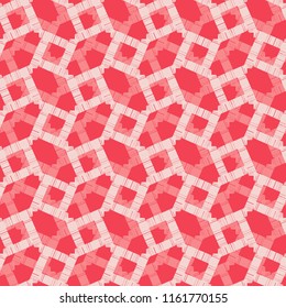 Seamless abstract geometric pattern. Mosaic texture. Brushwork. Hand hatching. Scribble texture. Textile rapport.
