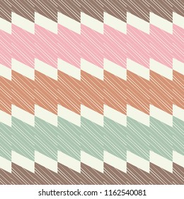Seamless abstract geometric pattern. Mosaic texture. Brushwork. Hand hatching. Scribble texture. Textile rapport.