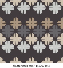 Seamless abstract geometric pattern. Mosaic texture. Brushwork. Hand hatching. Scribble texture. Textile rapport.