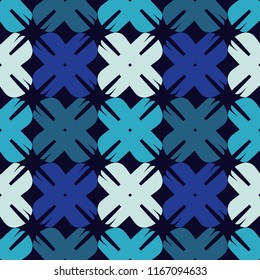 Seamless abstract geometric pattern. Mosaic texture. Brushwork. Hand hatching. Scribble texture. Textile rapport.