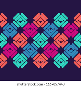 Seamless abstract geometric pattern. Mosaic texture. Brushwork. Hand hatching. Scribble texture. Textile rapport.