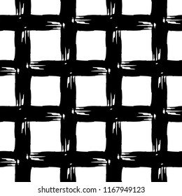 Seamless abstract geometric pattern. Mosaic texture. Brushwork. Hand hatching. Scribble texture. Textile rapport.