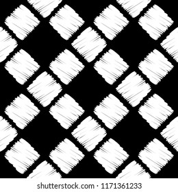 Seamless abstract geometric pattern. Mosaic texture. Brushwork. Hand hatching. Scribble texture. Textile rapport.