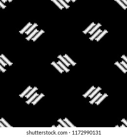 Seamless abstract geometric pattern. Mosaic texture. Brushwork. Hand hatching. Scribble texture. Textile rapport.