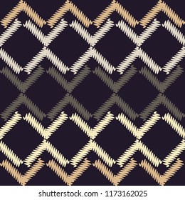 Seamless abstract geometric pattern. Mosaic texture. Brushwork. Hand hatching. Scribble texture. Textile rapport.