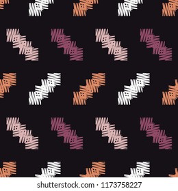 Seamless abstract geometric pattern. Mosaic texture. Brushwork. Hand hatching. Scribble texture. Textile rapport.