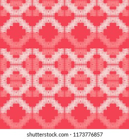 Seamless abstract geometric pattern. Mosaic texture. Brushwork. Hand hatching. Scribble texture. Textile rapport.