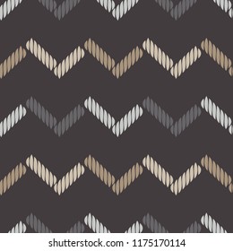 Seamless abstract geometric pattern. Mosaic texture. Brushwork. Hand hatching. Scribble texture. Textile rapport.