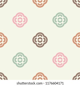 Seamless abstract geometric pattern. Mosaic texture. Semicircle. Wave. Textile rapport.