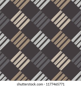 Seamless abstract geometric pattern. Mosaic texture. Brushwork. Hand hatching. Scribble texture. Textile rapport.
