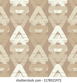 Seamless abstract geometric pattern. Mosaic texture. Brushwork. Hand hatching. Scribble texture. Textile rapport.