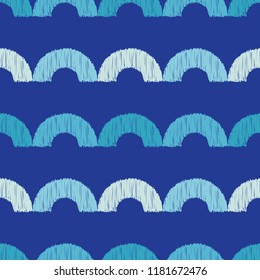 Seamless abstract geometric pattern. Mosaic texture. Brushwork. Hand hatching. Scribble texture. Textile rapport.