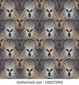 Seamless abstract geometric pattern. Mosaic texture. Computer drawing. Textile rapport.