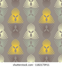 Seamless abstract geometric pattern. Mosaic texture. Computer drawing. Textile rapport.