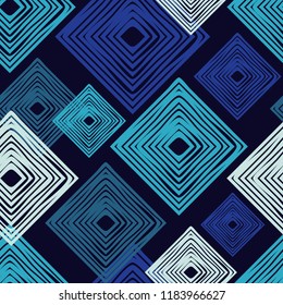 Seamless abstract geometric pattern. Mosaic texture. Scribble texture. Textile rapport.