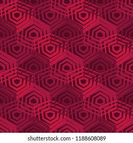 Seamless abstract geometric pattern. Mosaic texture. Shapes of hexagons. Can be used for wallpaper, textile, invitation card, wrapping, web page background.