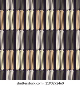 Seamless abstract geometric pattern. Mosaic texture. Brushwork. Hand hatching. Can be used for wallpaper, textile, invitation card, wrapping, web page background.