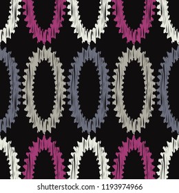 Seamless abstract geometric pattern. Mosaic texture. Brushwork. Hand hatching. Can be used for wallpaper, textile, invitation card, wrapping, web page background.