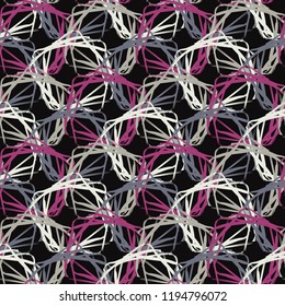 Seamless abstract geometric pattern. Mosaic texture. Brushwork. Hand hatching. Can be used for wallpaper, textile, invitation card, wrapping, web page background.