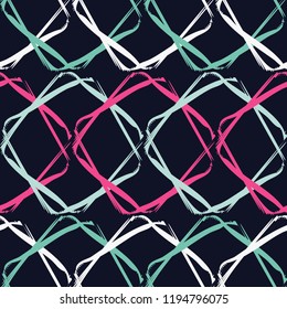 Seamless abstract geometric pattern. Mosaic texture. Brushwork. Hand hatching. Can be used for wallpaper, textile, invitation card, wrapping, web page background.