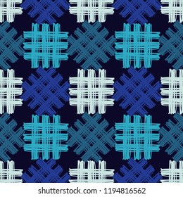 Seamless abstract geometric pattern. Mosaic texture. Texture patchwork. Brushwork. Hand hatching. Can be used for wallpaper, textile, invitation card, wrapping, web page background.