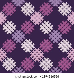 Seamless abstract geometric pattern. Mosaic texture. Texture patchwork. Brushwork. Hand hatching. Can be used for wallpaper, textile, invitation card, wrapping, web page background.