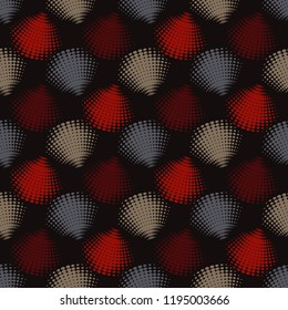 Seamless abstract geometric pattern. Mosaic texture. Halftone. Brushwork. Can be used for wallpaper, textile, invitation card, wrapping, web page background.