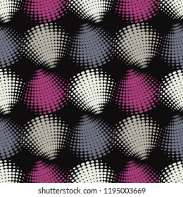 Seamless abstract geometric pattern. Mosaic texture. Halftone. Brushwork. Can be used for wallpaper, textile, invitation card, wrapping, web page background.