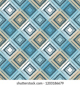 Seamless abstract geometric pattern. Mosaic texture. Brushwork. Hand hatching. Can be used for wallpaper, textile, invitation card, wrapping, web page background.