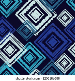 Seamless abstract geometric pattern. Mosaic texture. Brushwork. Hand hatching. Can be used for wallpaper, textile, invitation card, wrapping, web page background.