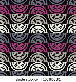 Seamless abstract geometric pattern. Mosaic texture. Brushwork. Hand hatching. Can be used for wallpaper, textile, invitation card, wrapping, web page background.