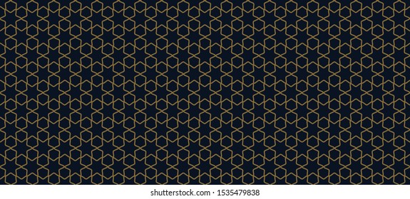 Seamless with abstract geometric pattern on dark blue background. flat design graphic vector.