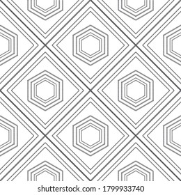 Sin inconvenientes con un patrón geométrico abstracto en el vector de fondo blanco. Diseño sencillo para textura de papel pintado o azulejos de caída.