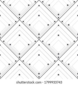 Seamless with abstract geometric pattern on white background vector. Simple design for wallpaper or fall tiles texture.