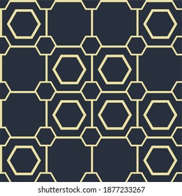 Patrón geométrico abstracto y sin brillo en un fondo negro. Vector