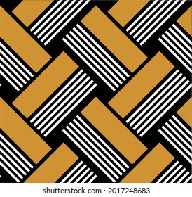 Seamless abstract geometric pattern on a black. Vector Illustration.
