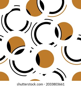 Seamless abstract geometric pattern on white.Vector Illustration.
