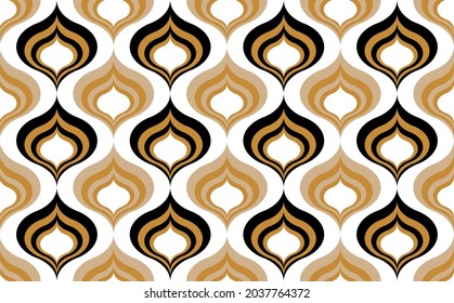 Seamless abstract geometric pattern on white. Vector Illustration.