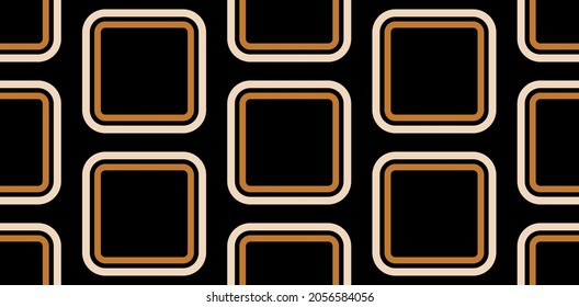 Seamless abstract geometric pattern on black. Vector Illustration.
