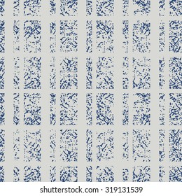 seamless abstract geometric pattern on mottled background in blue and grey