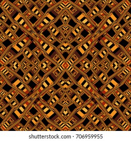 Seamless abstract geometric pattern on a brown background