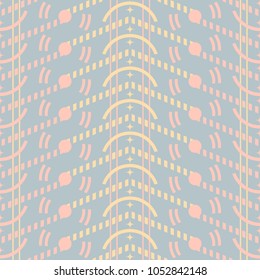 Seamless abstract geometric pattern in pastel colors. Cute uncomplicated vector print