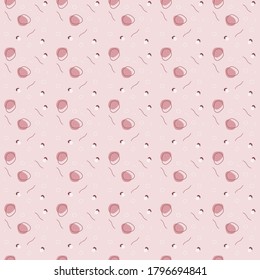 Seamless abstract geometric pattern with pink background. Vector illustration.