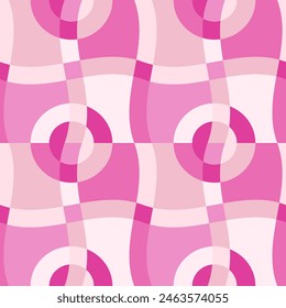 Seamless abstract geometric pattern in pink tones.