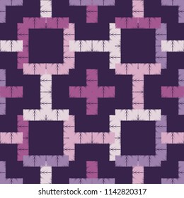 Seamless abstract geometric pattern. The pattern of pixels. Mosaic texture. Brushwork. Hand hatching. Scribble texture. Textile rapport.